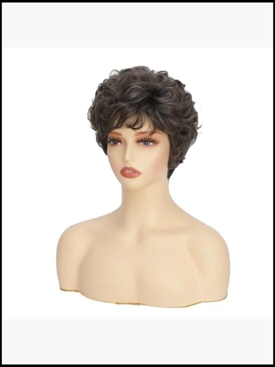 Short Curly Pixie Cut Wig Natural Looking Synthetic Hair for Daily Party Cosplay main image 3